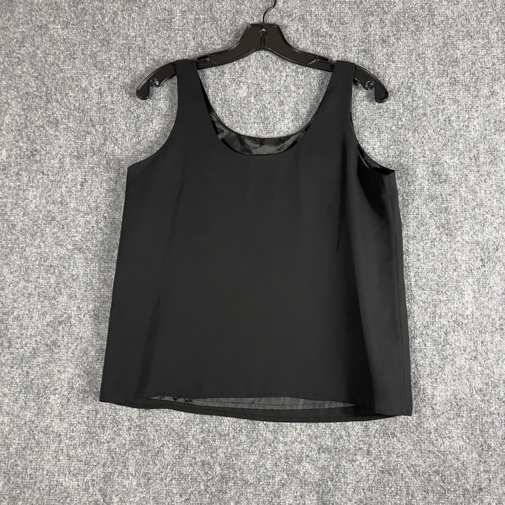 Adrianna Papell Evening Essentials‎ Black Sleeveless Tank Top Womens Small